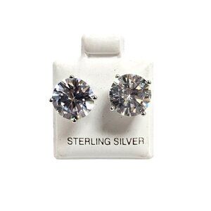 Unisex .925 Silver Zirconia stud earrings